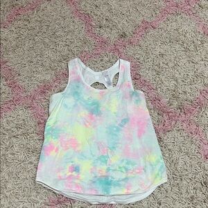 Ivivva Pastel Tie-Dye Racerback Tank Top - Pink, Yellow, Blue